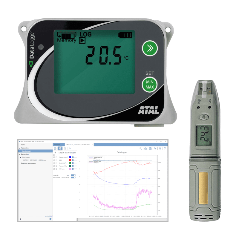 Afbeelding voor categorie Temperatuur dataloggers